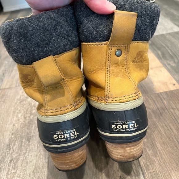 SOREL Women's Slimpack Lace II Elk Black Waterproof Duck Boots 1702251 Size 7 - Picture 5 of 8